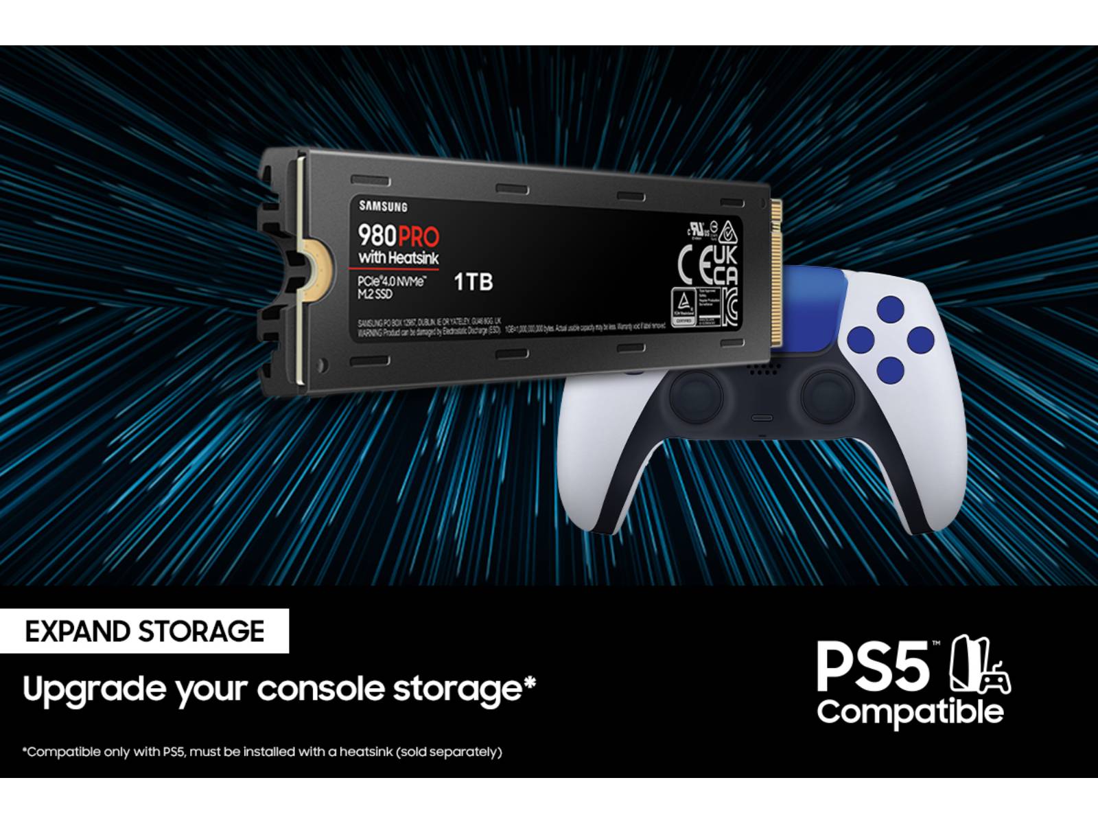 Thumbnail image of 980 PRO w/ Heatsink 1 TB SSD 4.0 NVMe™