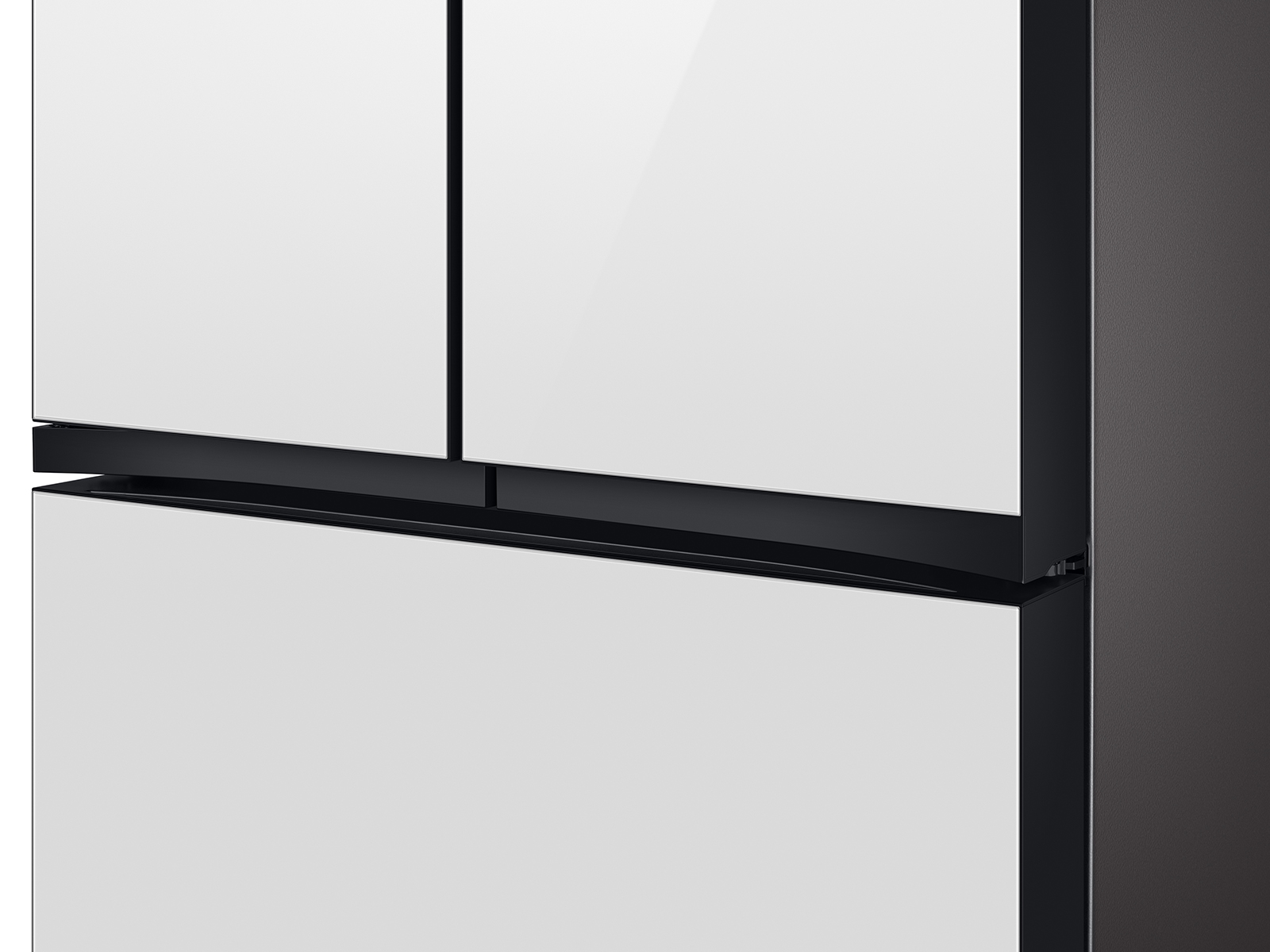 Thumbnail image of Bespoke 3-Door French Door Refrigerator (30 cu. ft.) with Beverage Center™ in White Glass