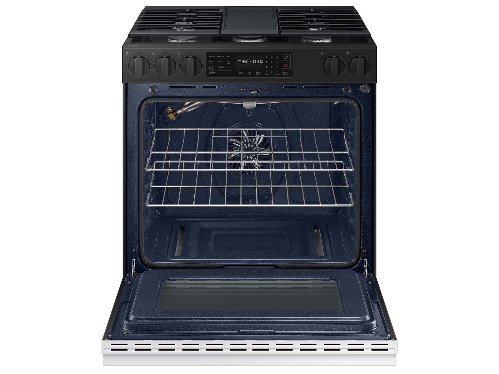 Thumbnail image of Bespoke 6.0 cu. ft. Smart Slide-In Gas Range with Air Fry & Precision Knobs in White Glass
