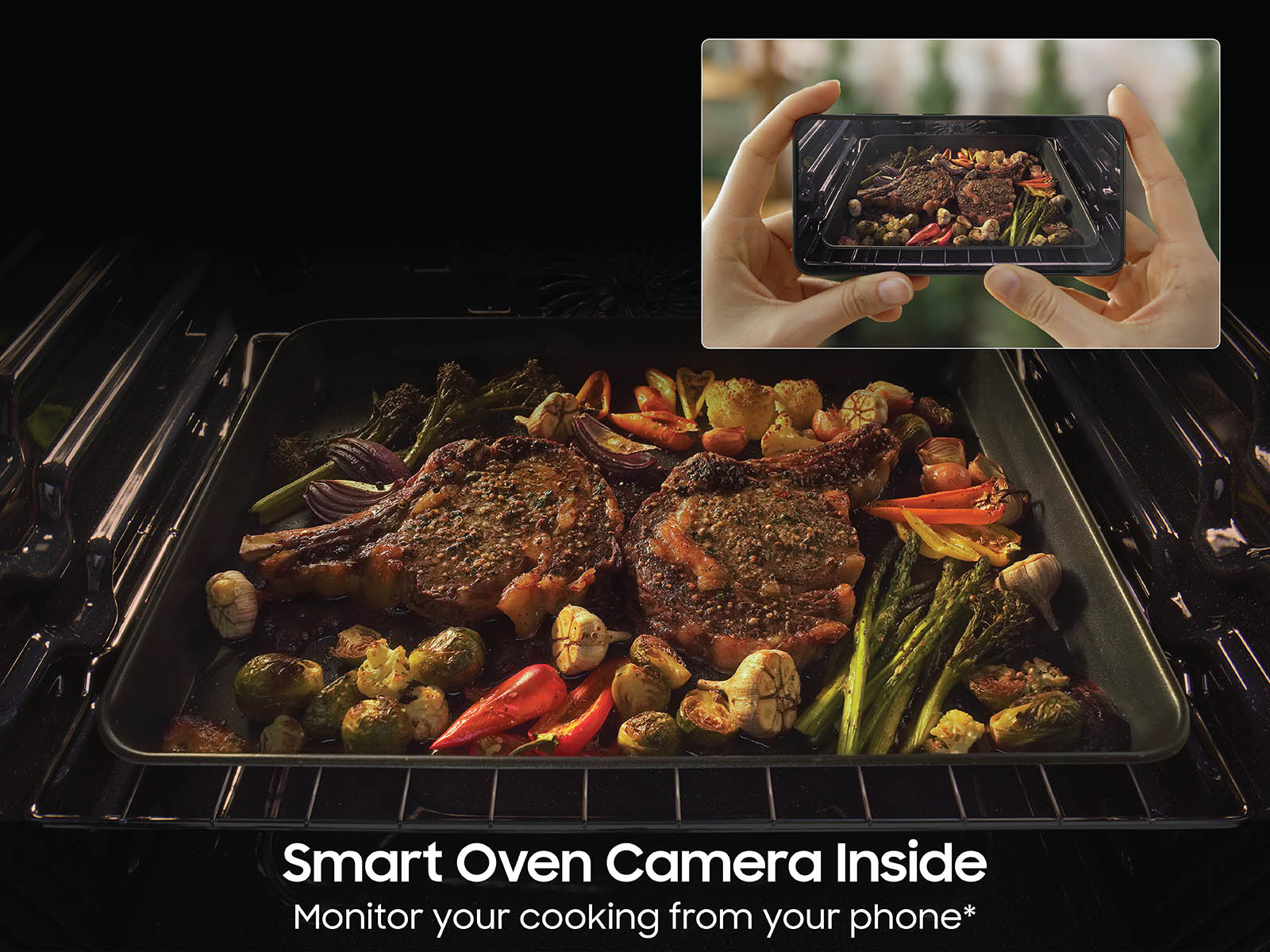 Thumbnail image of Bespoke 6.0 cu. ft. Smart Slide-In Gas Range with Smart Oven Camera & Illuminated Precision Knobs in White Glass
