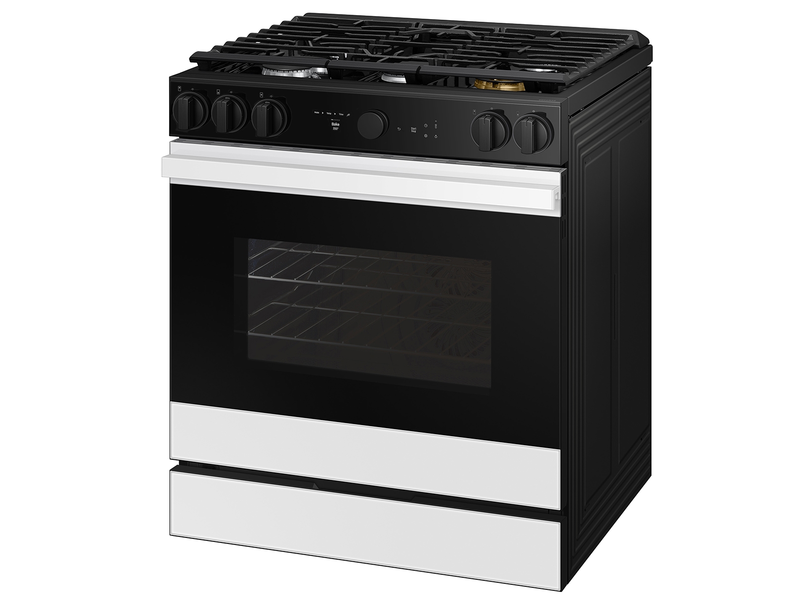 Thumbnail image of Bespoke 6.0 cu. ft. Smart Slide-In Gas Range with Smart Oven Camera & Illuminated Precision Knobs in White Glass