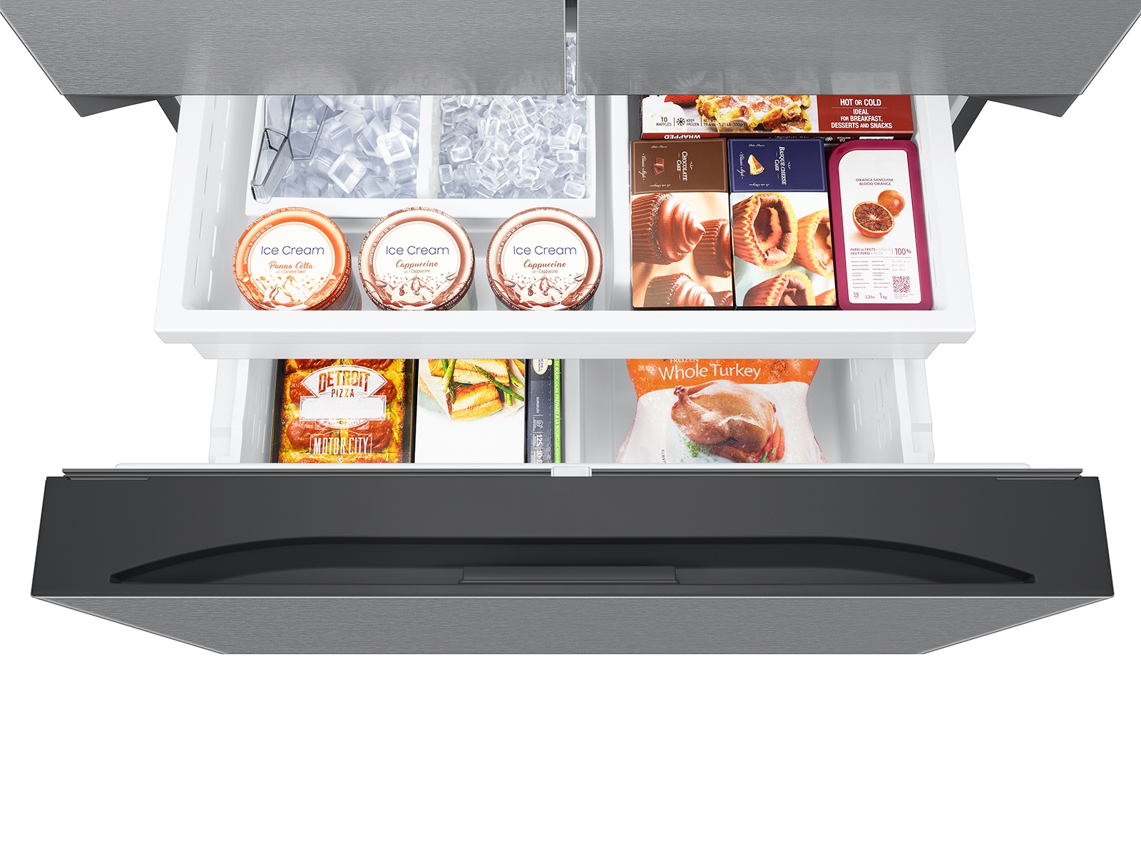Thumbnail image of 32 cu. ft. Mega Capacity 3-Door French Door Refrigerator with Dual Auto Ice Maker in Stainless Steel