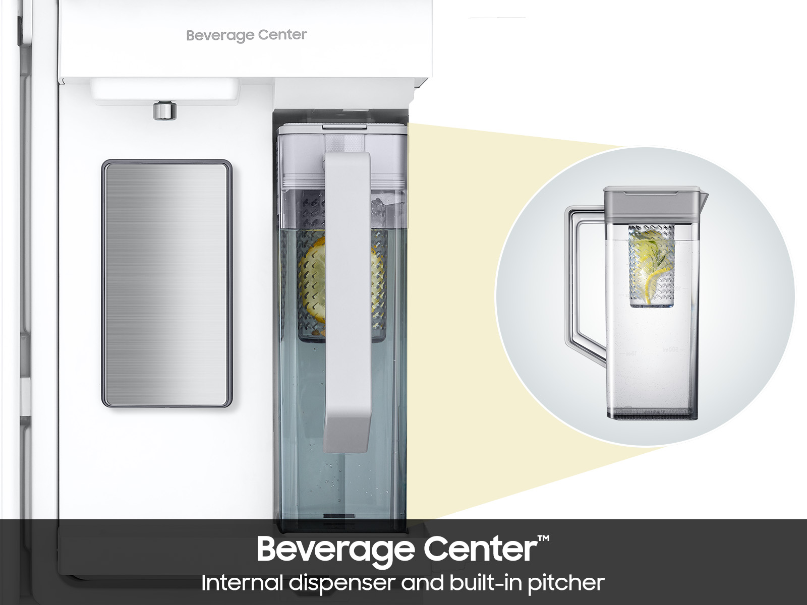 Thumbnail image of Bespoke 23 cu. ft. Counter Depth 4-Door French Door Refrigerator with Inner Beverage Center™ & FlexZone™ Drawer in Stainless Steel