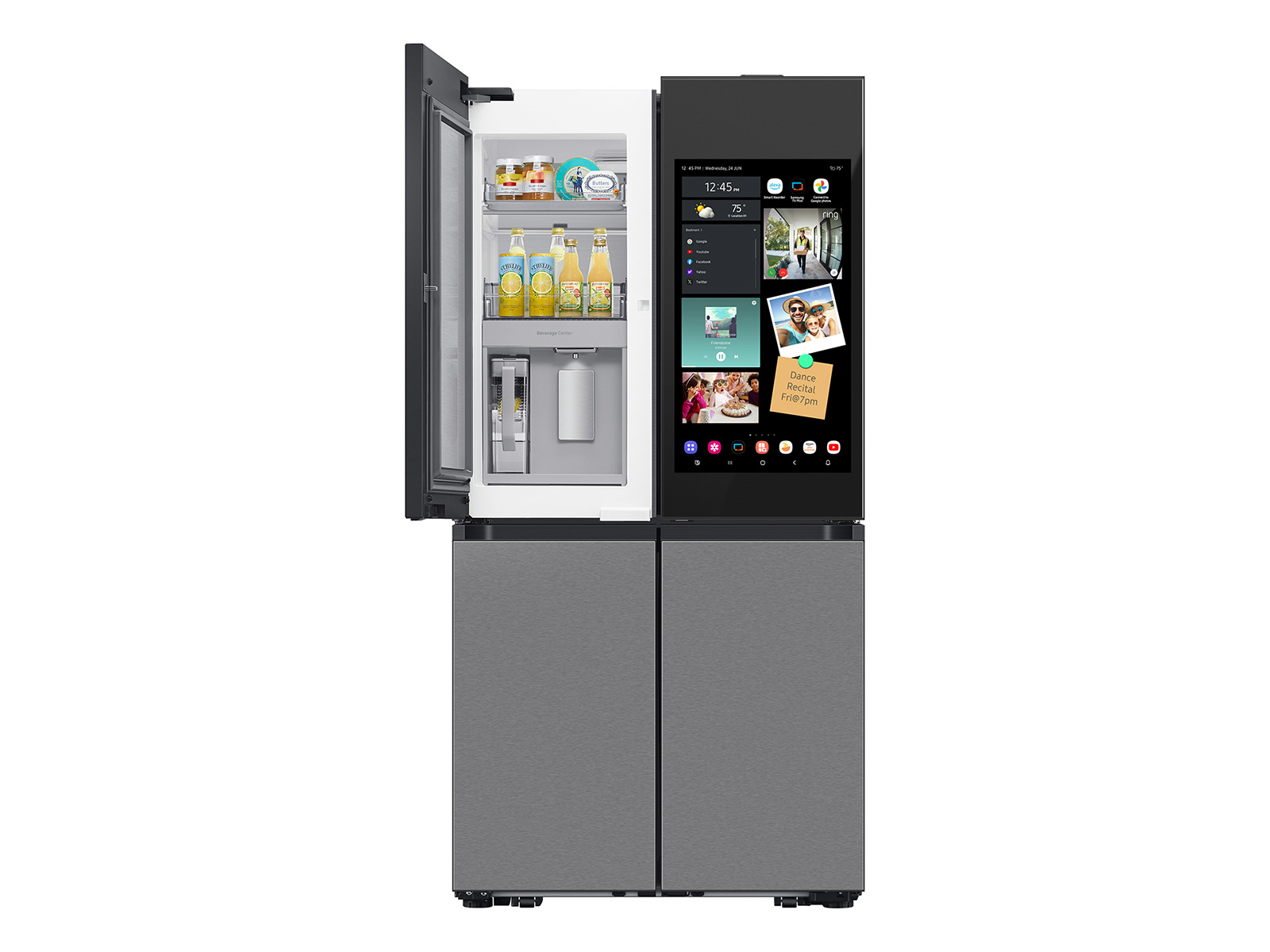 Thumbnail image of Bespoke 4-Door Flex™ Refrigerator (29 cu. ft.) with AI Family Hub™+ and AI Vision Inside™ in Stainless Steel
