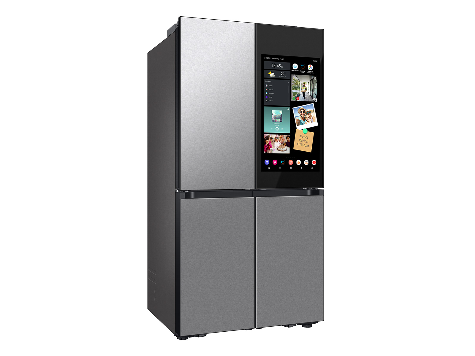 Thumbnail image of Bespoke 4-Door Flex™ Refrigerator (29 cu. ft.) with AI Family Hub™+ and AI Vision Inside™ in Stainless Steel