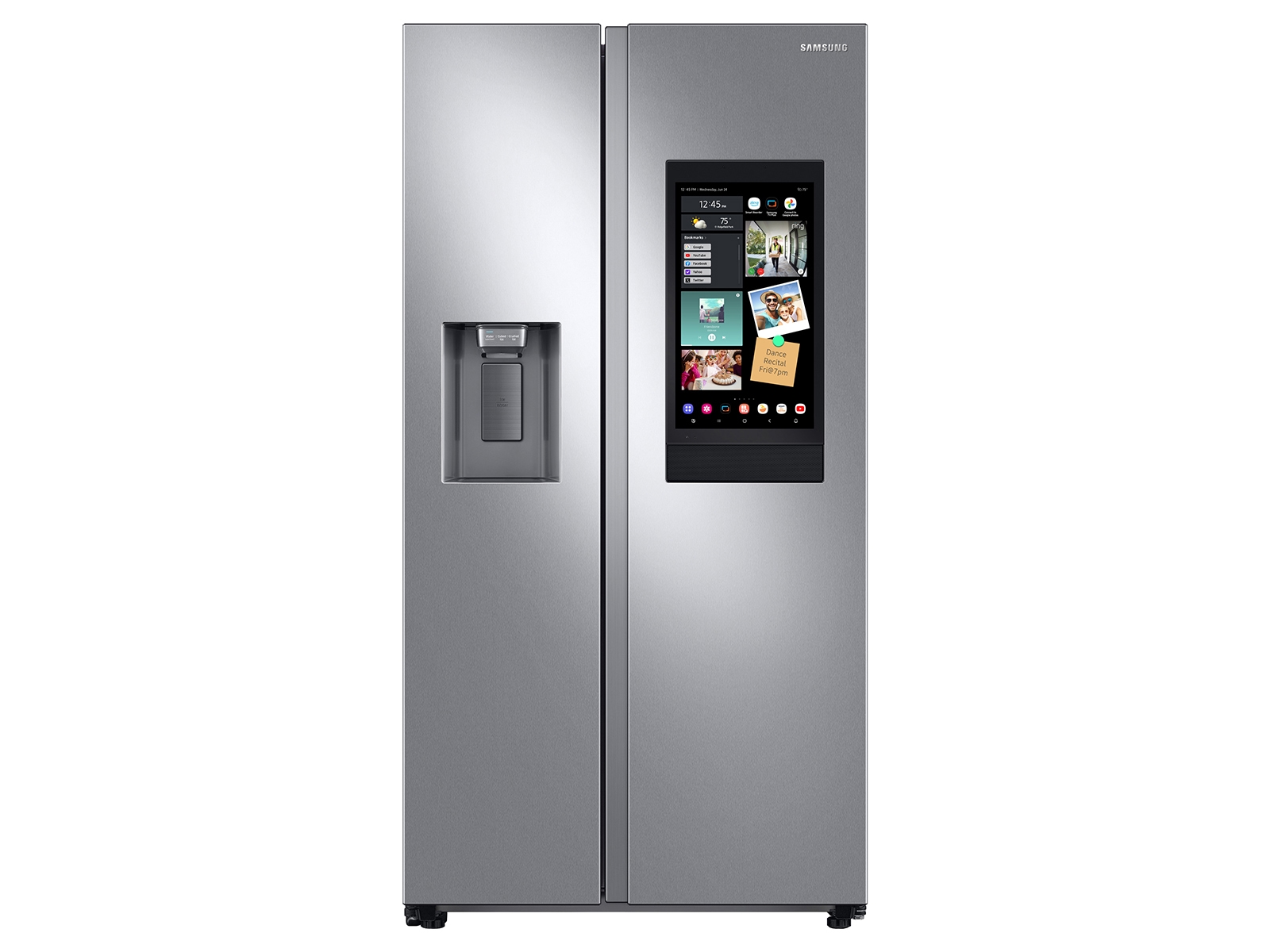 Thumbnail image of 26.7 cu. ft. Large Capacity Side-by-Side Refrigerator with Touch Screen Family Hub™ in Stainless Steel